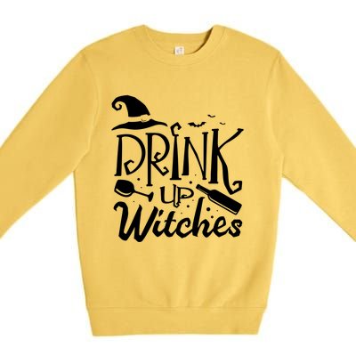 Up Witches Halloween Fan Funny Halloween Gift Premium Crewneck Sweatshirt