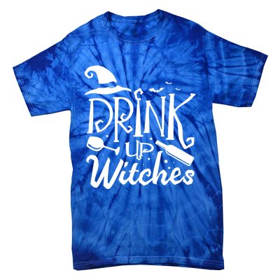 Up Witches Halloween Fan Funny Halloween Gift Tie-Dye T-Shirt