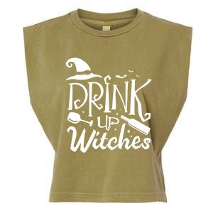 Up Witches Halloween Fan Funny Halloween Gift Garment-Dyed Women's Muscle Tee