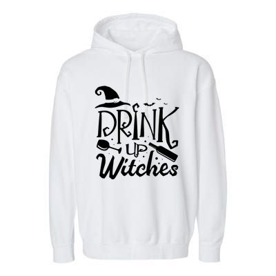 Up Witches Halloween Fan Funny Halloween Gift Garment-Dyed Fleece Hoodie