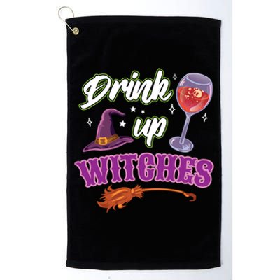 Up Witches Halloween Wine Ing Costume Shir Gift Platinum Collection Golf Towel