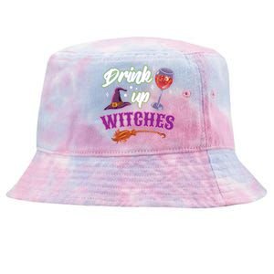 Up Witches Halloween Wine Ing Costume Shir Gift Tie-Dyed Bucket Hat