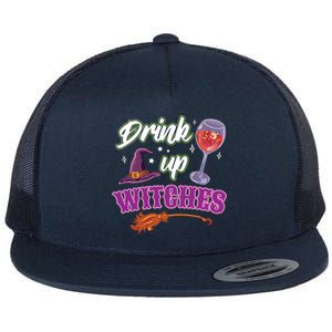 Up Witches Halloween Wine Ing Costume Shir Gift Flat Bill Trucker Hat