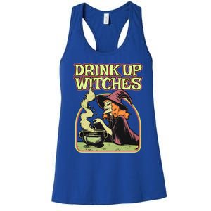 Up Witches Halloween Hallowine Wine Witch Gift Women's Racerback Tank