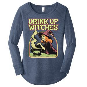 Up Witches Halloween Hallowine Wine Witch Gift Women's Perfect Tri Tunic Long Sleeve Shirt