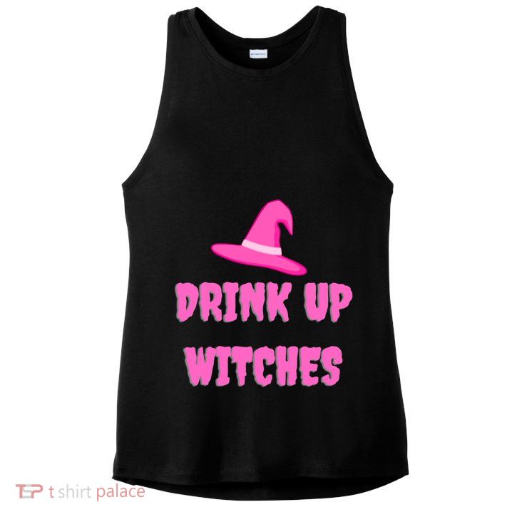 Up Witches Halloween Fun Gift Ladies PosiCharge Tri-Blend Wicking Tank