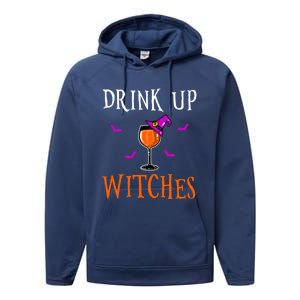 Up Witches Halloween Ing Gift Funny Gift Performance Fleece Hoodie