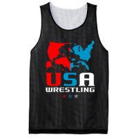 Usa Wrestling Independence Day American Flag Wrestler Sports Mesh Reversible Basketball Jersey Tank