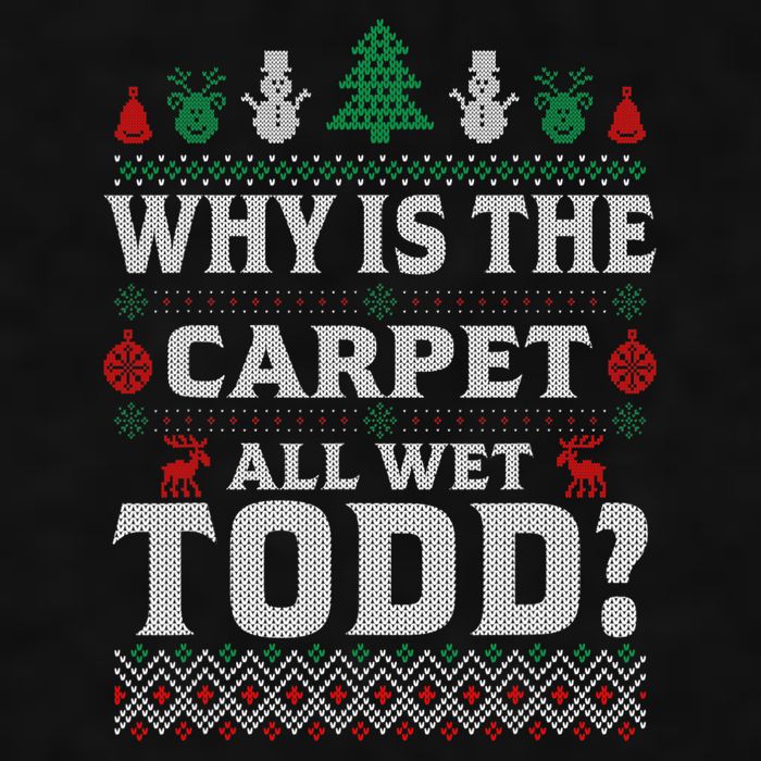 Ugly Why Is The Carpet Funny All Wet Todd Funny Christmas Ladies PosiCharge Tri-Blend Wicking Tank