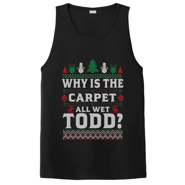 Ugly Why Is The Carpet Funny All Wet Todd Funny Christmas PosiCharge Competitor Tank