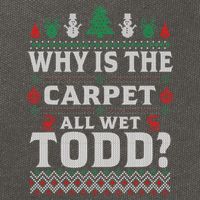Ugly Why Is The Carpet Funny All Wet Todd Funny Christmas Cotton Canvas Backpack