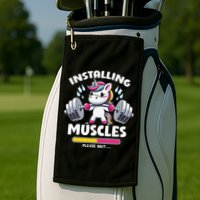 Unicorn Weightlifting Installing Muscles Gym Workout Fitness Golf Towel