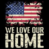 Usa We Love Our Home Doggie Tank