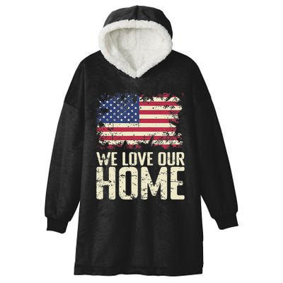 Usa We Love Our Home Hooded Wearable Blanket