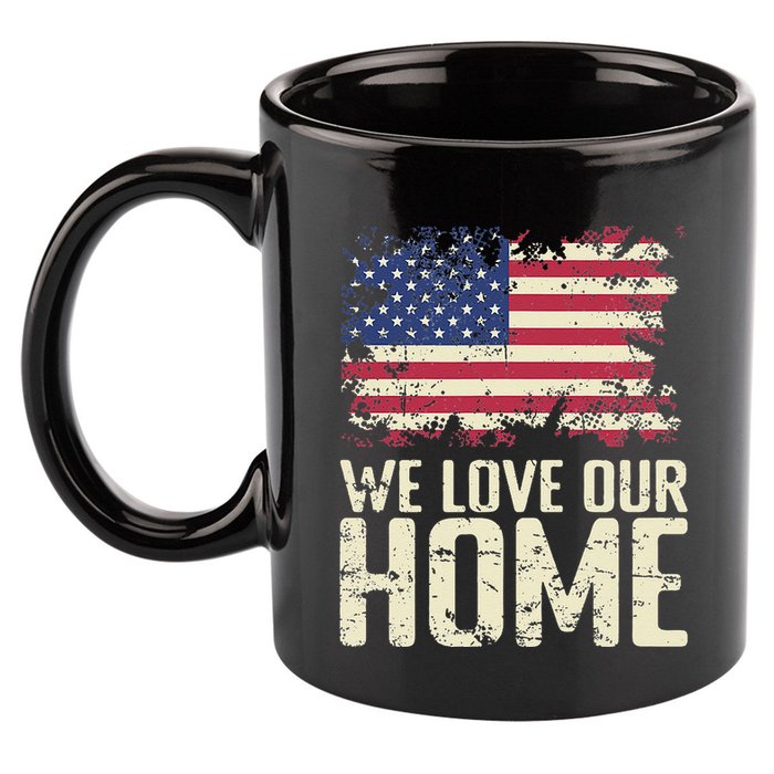 Usa We Love Our Home 11oz C Handle Ceramic Mug