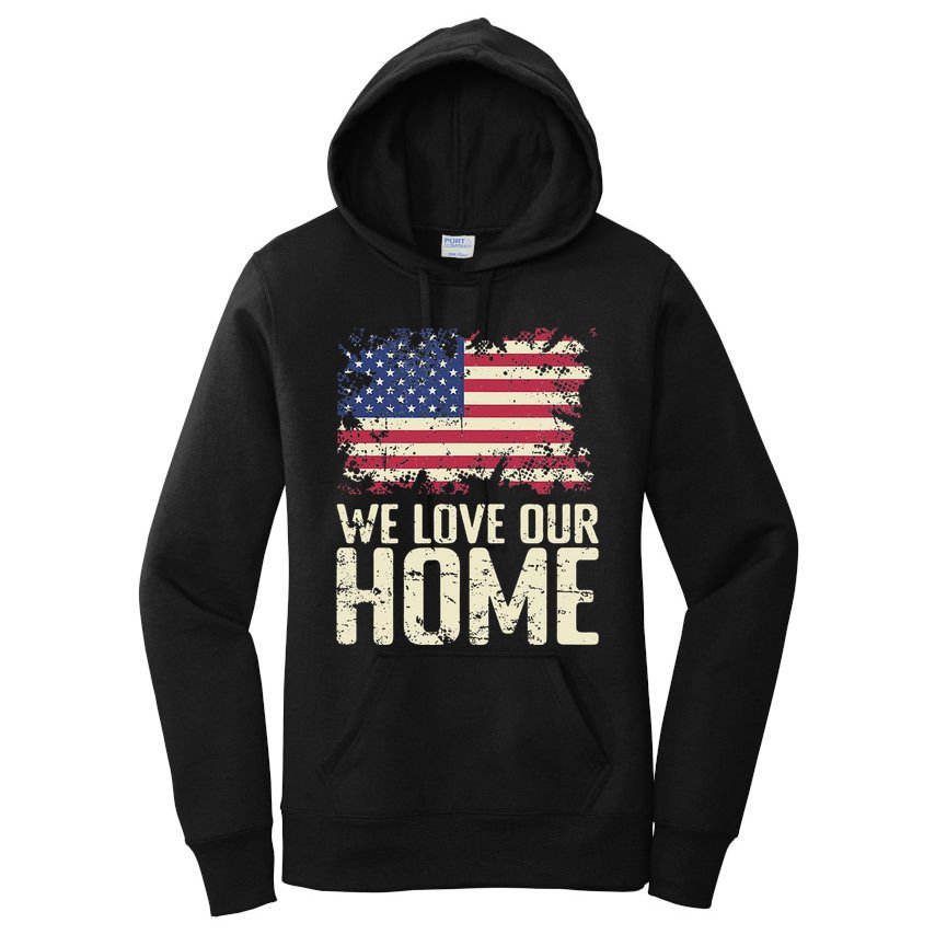 Usa We Love Our Home Women's Pullover Hoodie