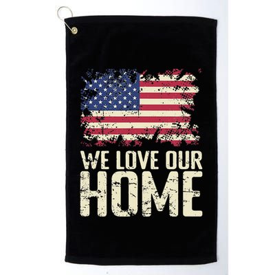 Usa We Love Our Home Golf Towel