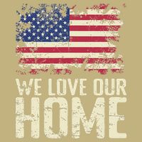 Usa We Love Our Home Cooling Performance Crew T-Shirt
