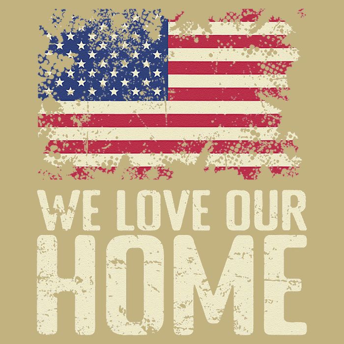 Usa We Love Our Home Cooling Performance Crew T-Shirt