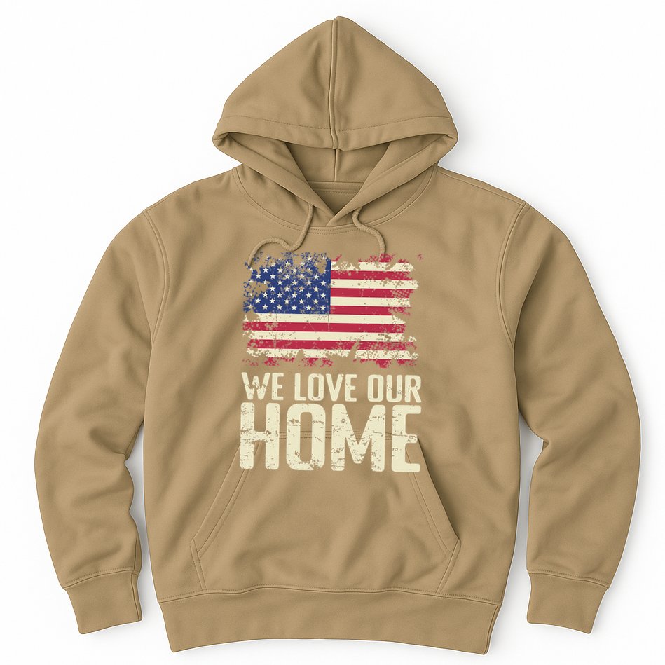 Usa We Love Our Home Hoodie