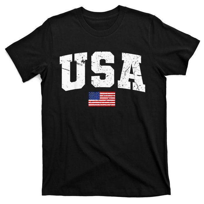 USA Women Men Kids Patriotic American Flag July 4th T-Shirt