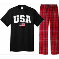 USA Women Men Kids Patriotic American Flag July 4th Pajama Set