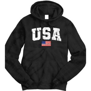 USA Women Men Kids Patriotic American Flag July 4th Tie Dye Hoodie