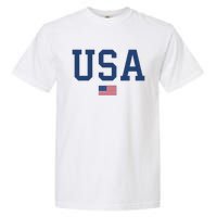 USA Women Men Kids Patriotic American Flag July 4th Garment-Dyed Heavyweight T-Shirt