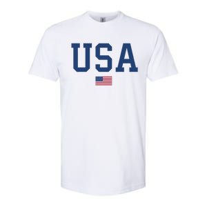 USA Women Men Kids Patriotic American Flag July 4th Softstyle CVC T-Shirt