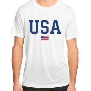 USA Women Men Kids Patriotic American Flag July 4th Adult ChromaSoft Performance T-Shirt