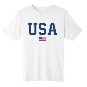 USA Women Men Kids Patriotic American Flag July 4th Tall Fusion ChromaSoft Performance T-Shirt