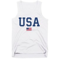 USA Women Men Kids Patriotic American Flag July 4th Tank Top