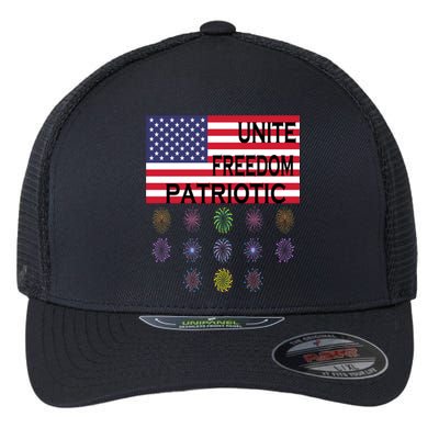 USA Women Men Patriotic American Flag 4th Of July Flexfit Unipanel Trucker Cap