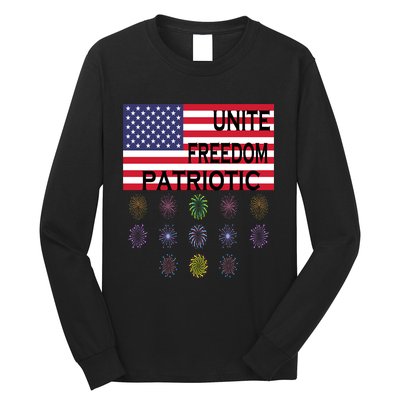 USA Women Men Patriotic American Flag 4th Of July Long Sleeve Shirt