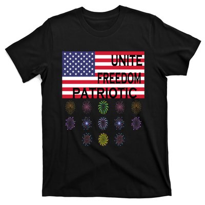 USA Women Men Patriotic American Flag 4th Of July T-Shirt