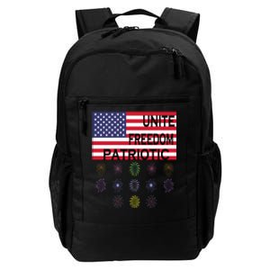 USA Women Men Patriotic American Flag 4th Of July Daily Commute Backpack