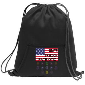 USA Women Men Patriotic American Flag 4th Of July Sweatshirt Cinch Pack Bag