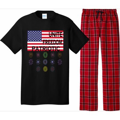 USA Women Men Patriotic American Flag 4th Of July Pajama Set