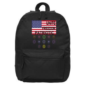 USA Women Men Patriotic American Flag 4th Of July 16 in Basic Backpack