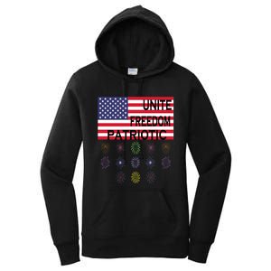 USA Women Men Patriotic American Flag 4th Of July Women's Pullover Hoodie