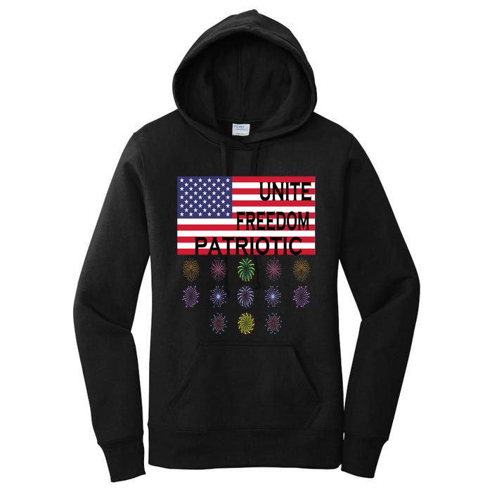 USA Women Men Patriotic American Flag 4th Of July Women's Pullover Hoodie