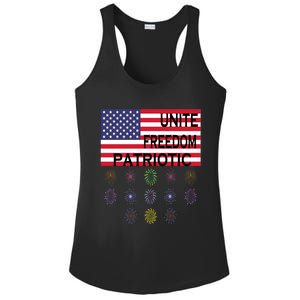 USA Women Men Patriotic American Flag 4th Of July Ladies PosiCharge Competitor Racerback Tank