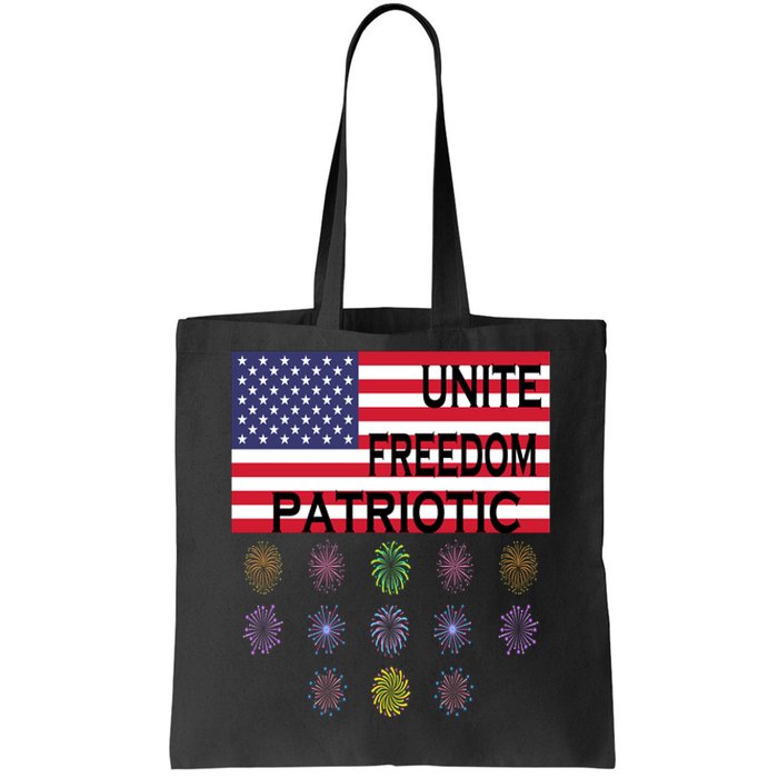 USA Women Men Patriotic American Flag 4th Of July Tote Bag