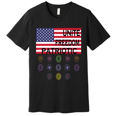 USA Women Men Patriotic American Flag 4th Of July Premium T-Shirt