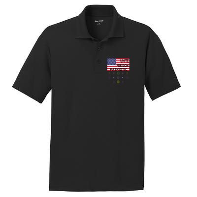 USA Women Men Patriotic American Flag 4th Of July PosiCharge RacerMesh Polo