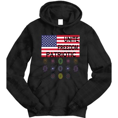 USA Women Men Patriotic American Flag 4th Of July Tie Dye Hoodie