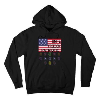 USA Women Men Patriotic American Flag 4th Of July Tall Hoodie