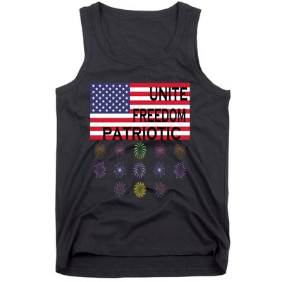 USA Women Men Patriotic American Flag 4th Of July Tank Top