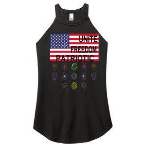 USA Women Men Patriotic American Flag 4th Of July Women's Perfect Tri Rocker Tank