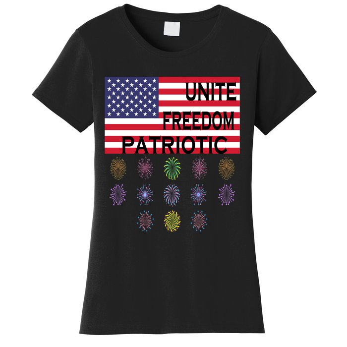 USA Women Men Patriotic American Flag 4th Of July Women's T-Shirt